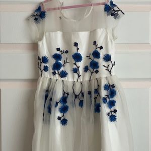 Tulle embroidered girls dress